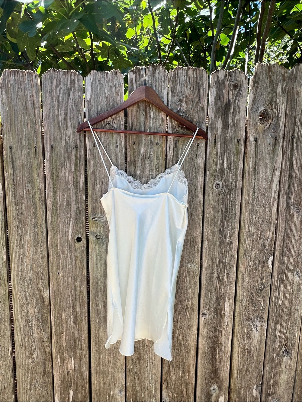 Vintage Cream Lace-Trim Slip Dress - Picture 5 of 5